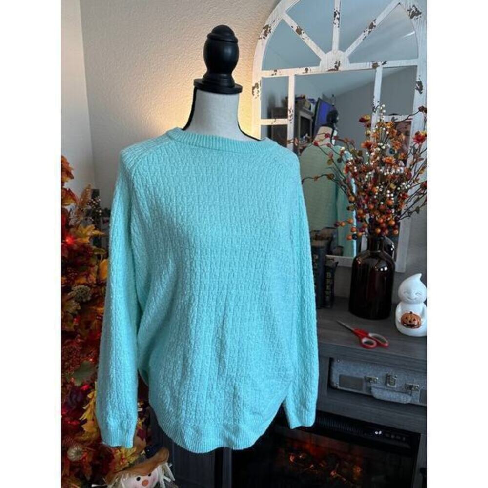 St John’s Bay sweater womens size M mint green